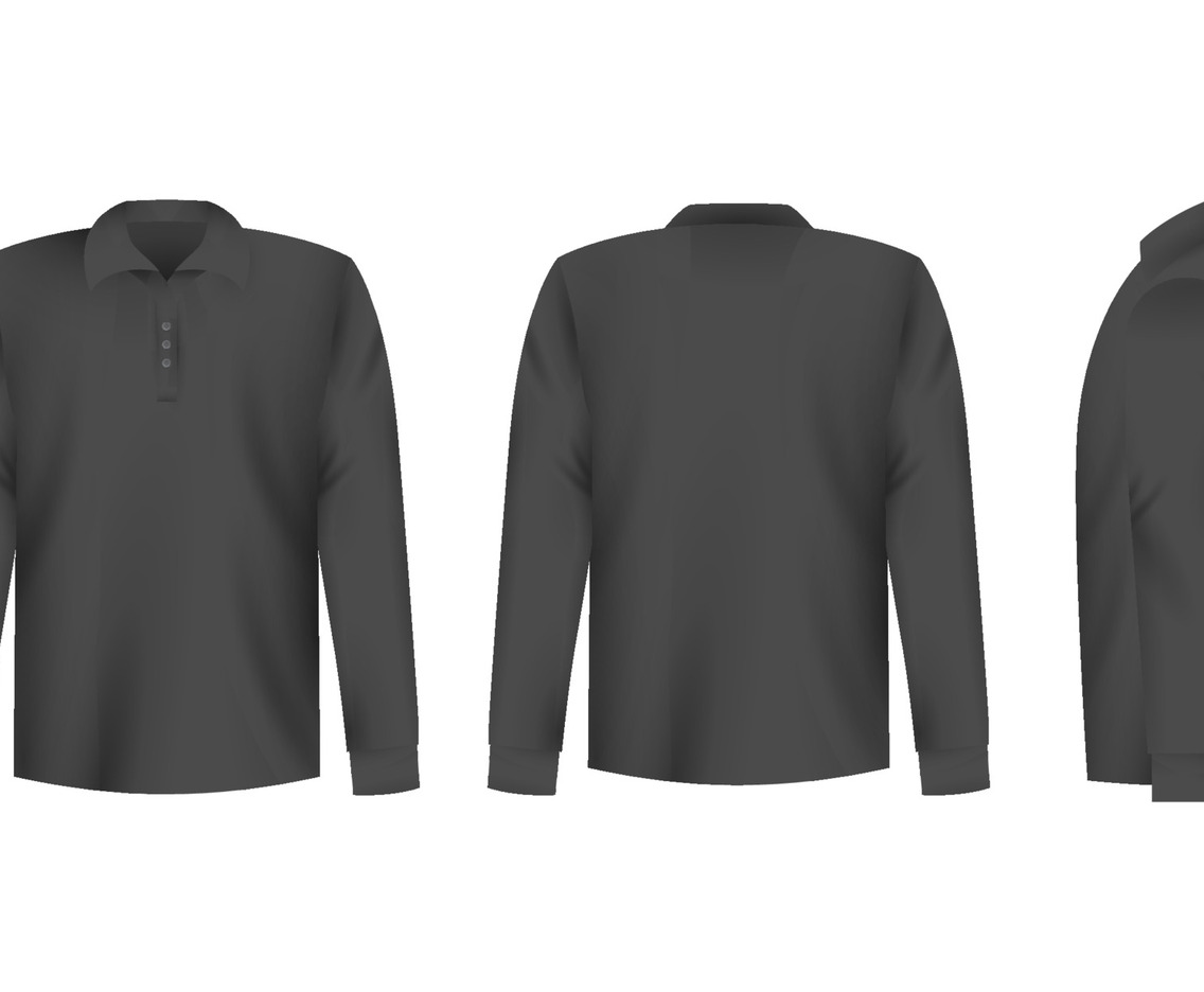 Realistic Mock Up Black Polo Shirt