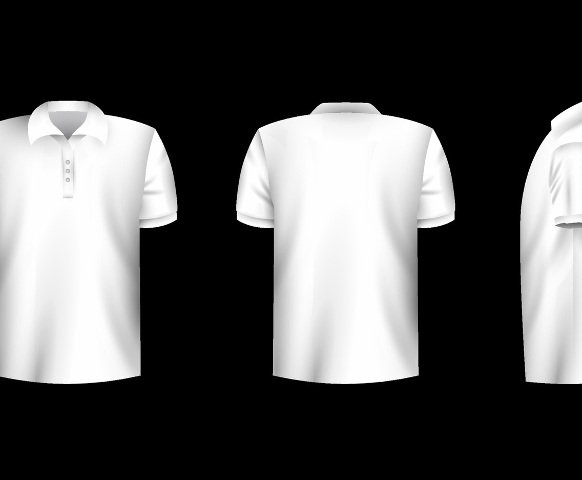 Realistic Mock Up White Polo Shirt