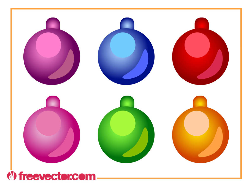 Christmas Ornaments Vector Set