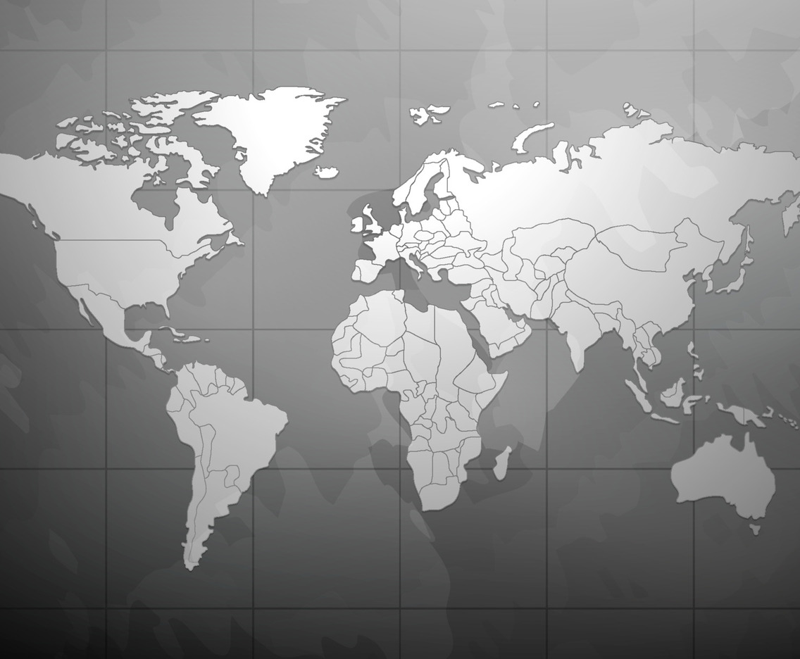 Black and White World Map Background