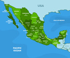 Country Map of Mexico
