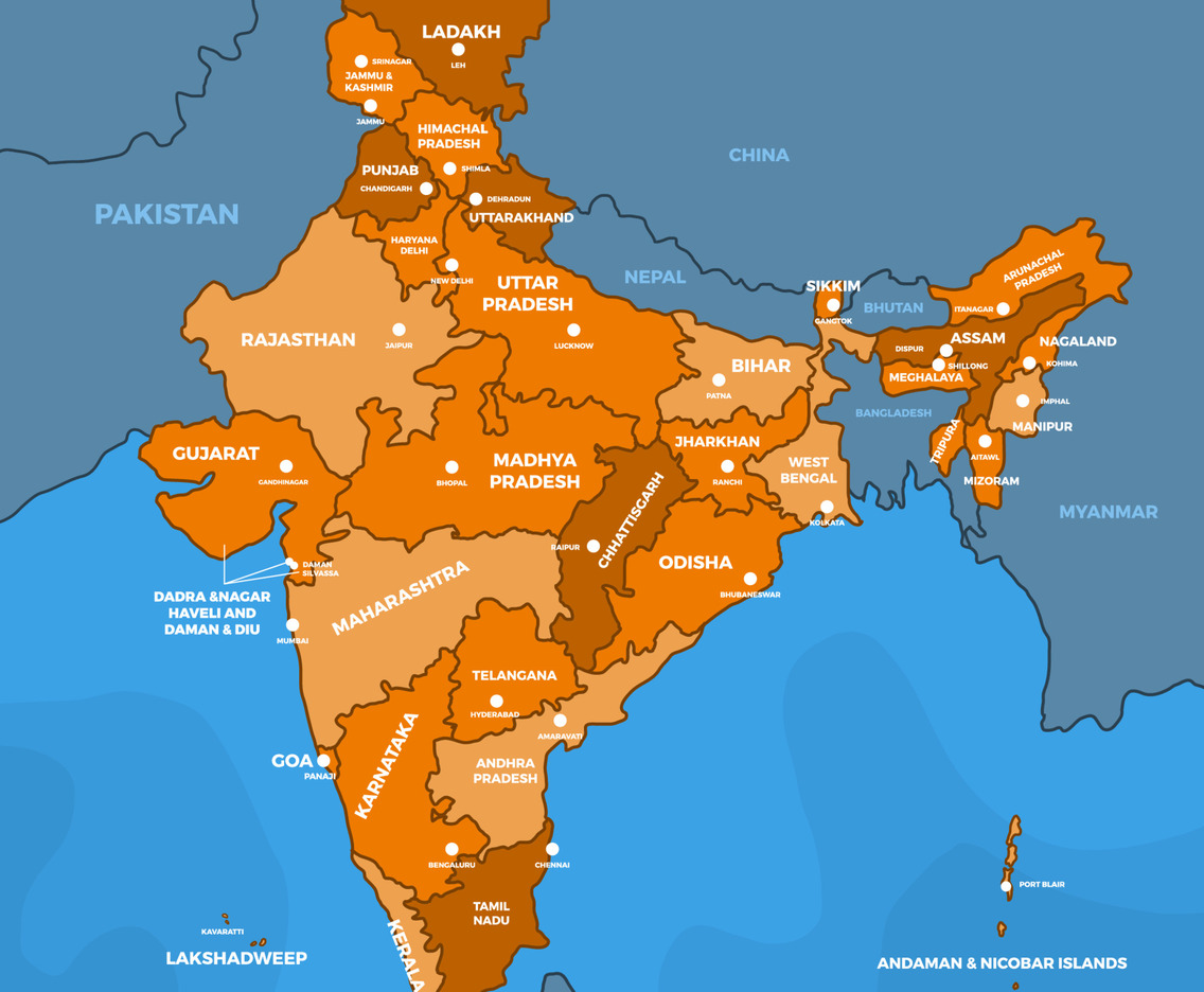 Country Map of India
