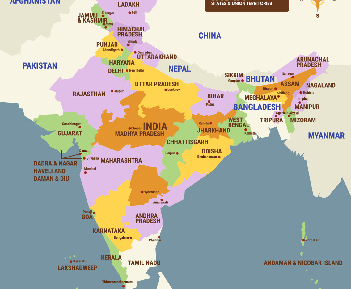 Country Map of India