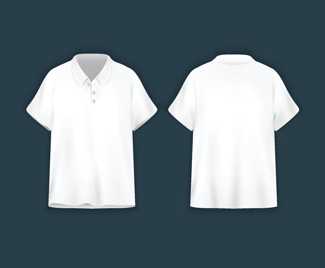 Men's White Polo Shirt Template