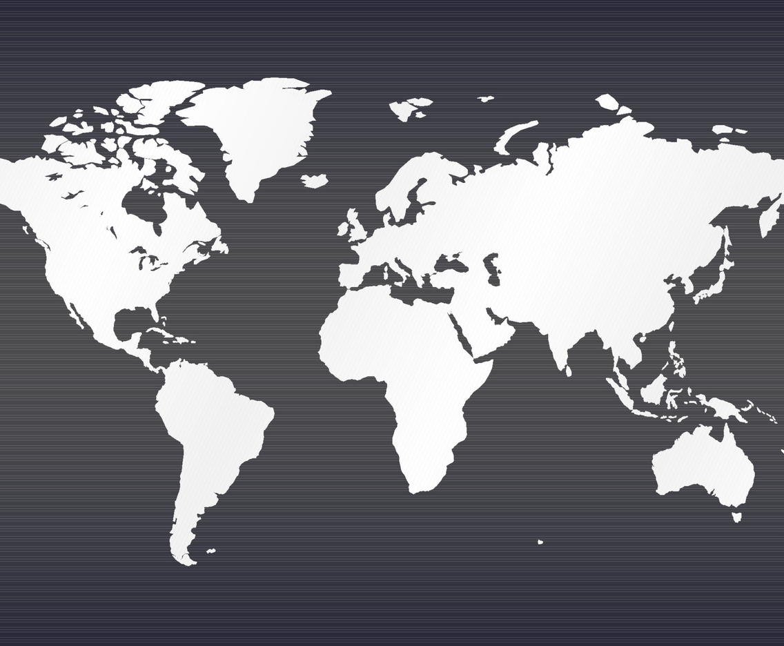 World Map in Black and White