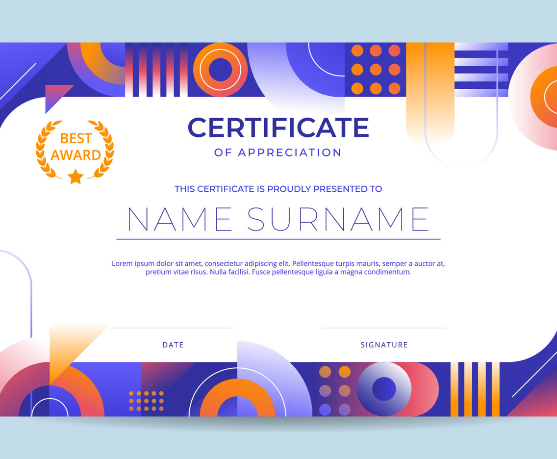 Creative Certificates Template of Achievement