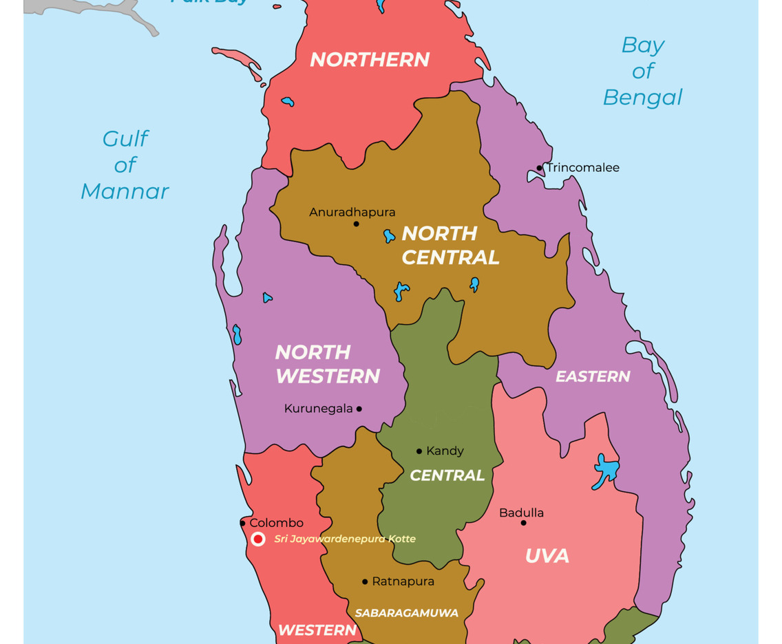 Sri Lanka Country Map