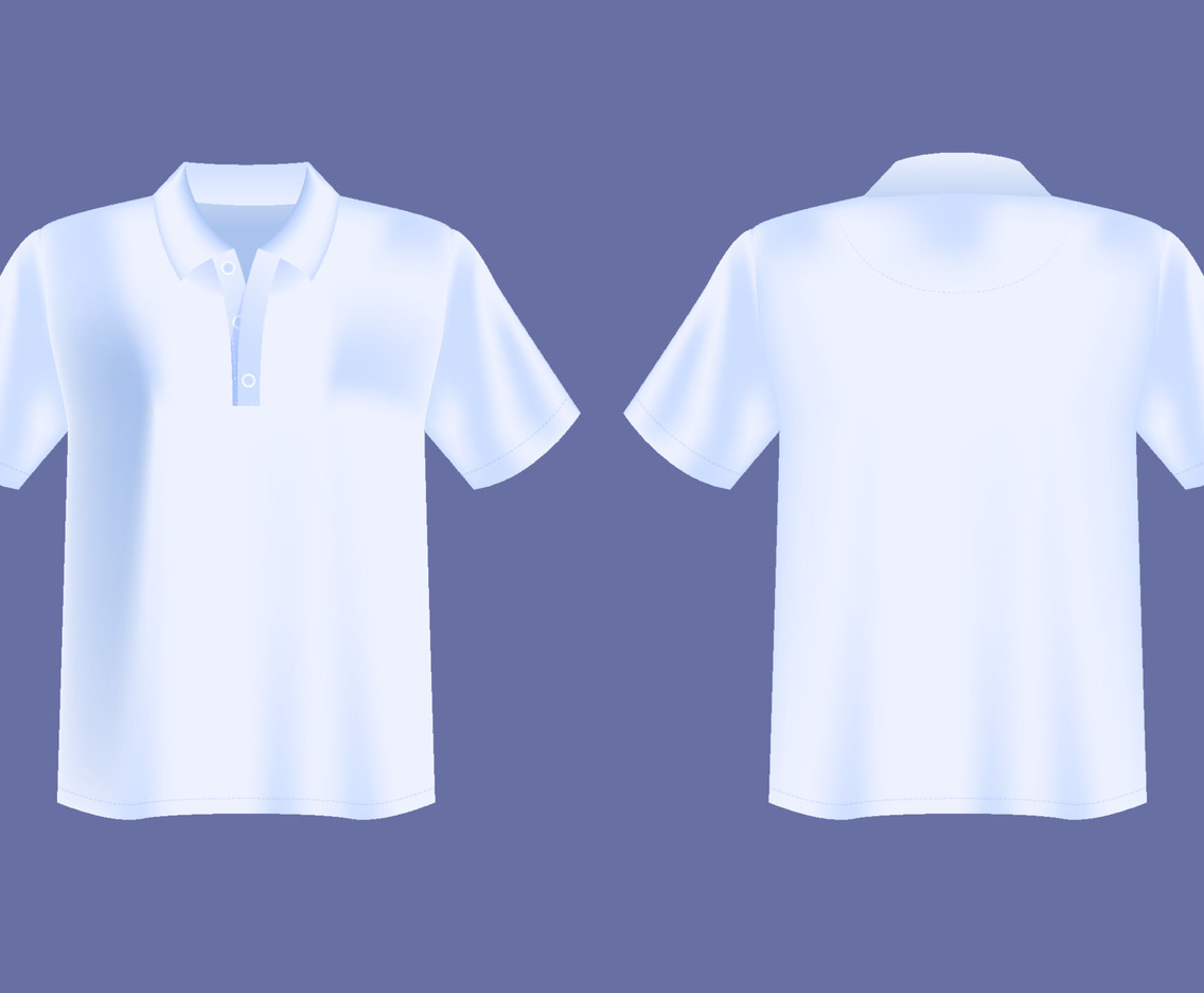 Realistic White Polo Shirt Mockup