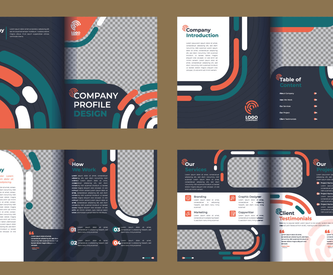 Company Profile with Line Rounded