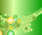 Bright Green Hexagon Background Vector
