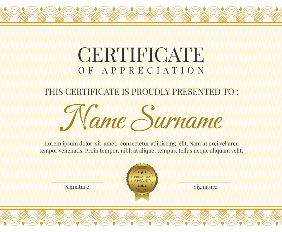 Professional and Education Certificate Template