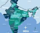 India Map with International Borders