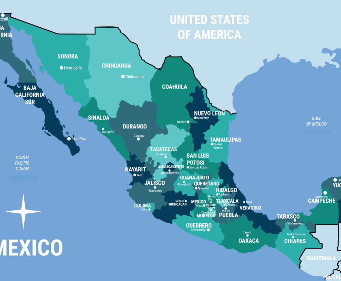 Mexico Country Map