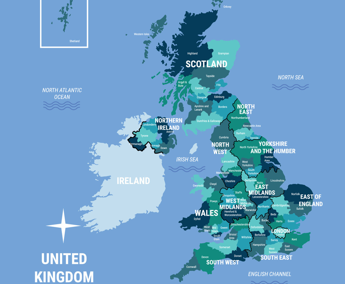 United Kingdom Country Map