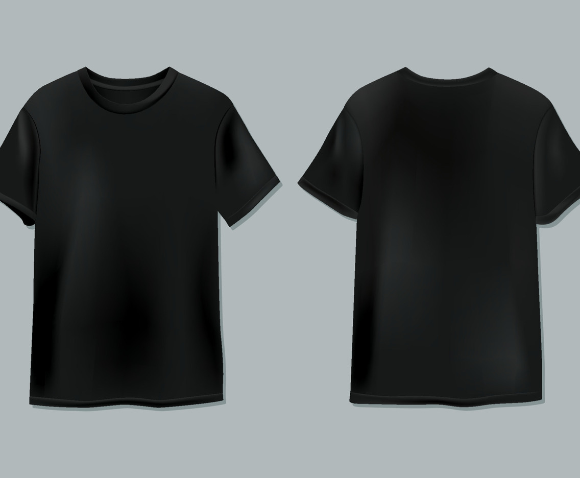 Black Realistic T-shirt Mock Up