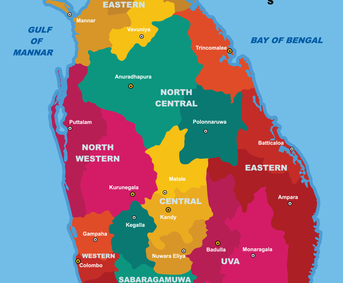 Country Map of Sri Lanka