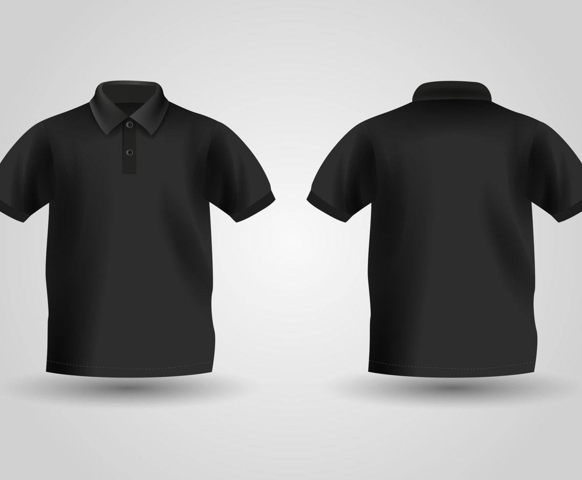 3D Black Polo T-shirt Mock Up