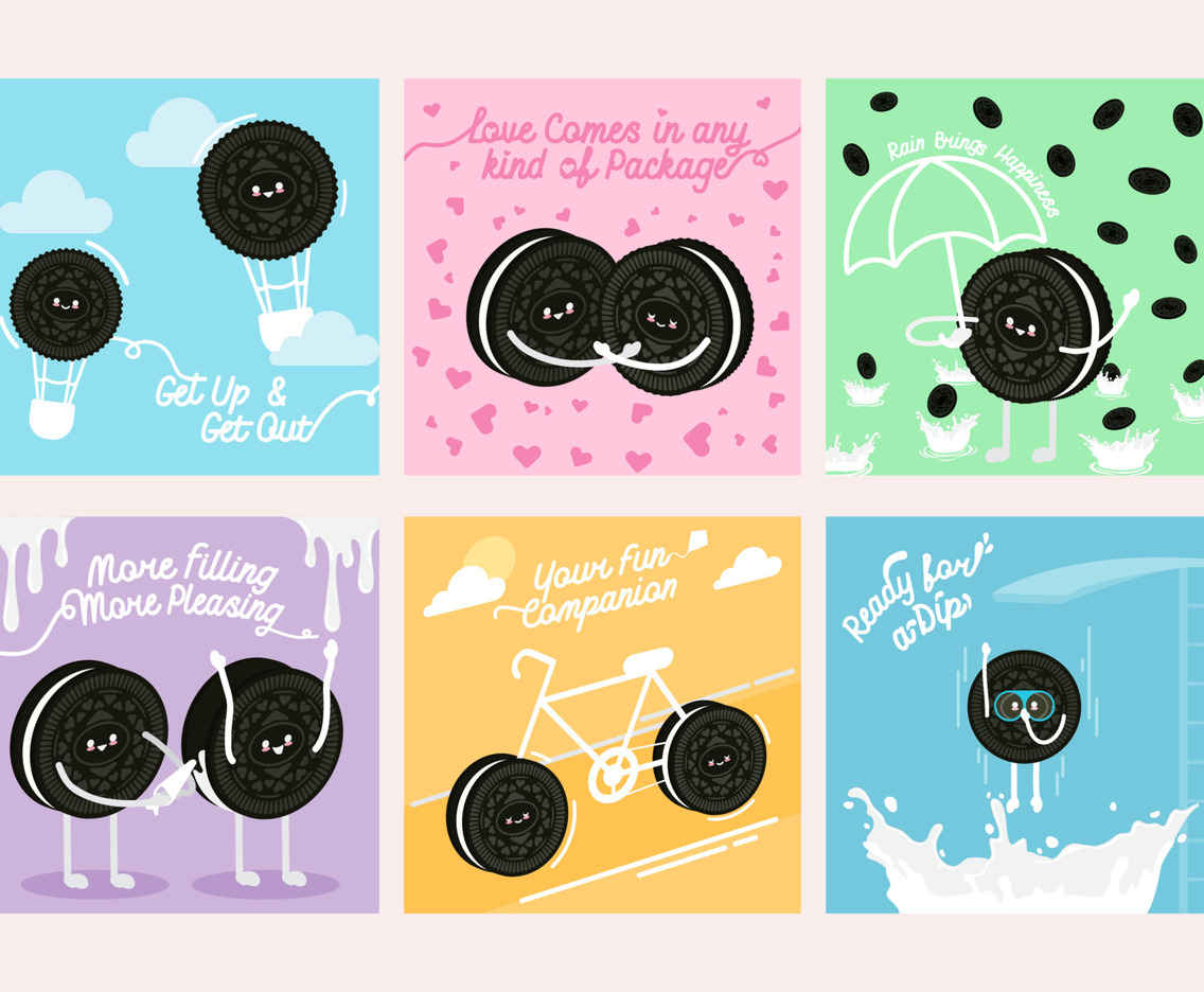 Cute Cookies Character for Social Media Template