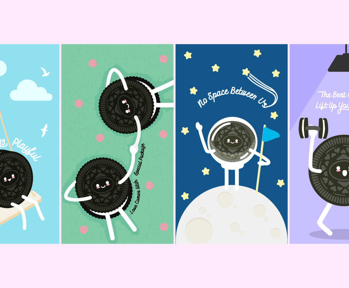 Cute Cookies Character for Social Media Template