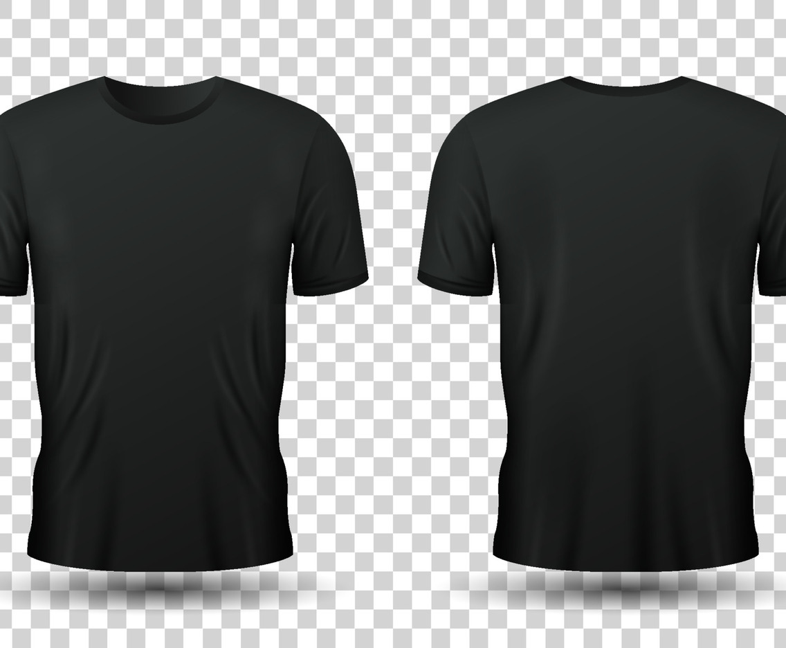 3D T Shirt Black Template Mock Up