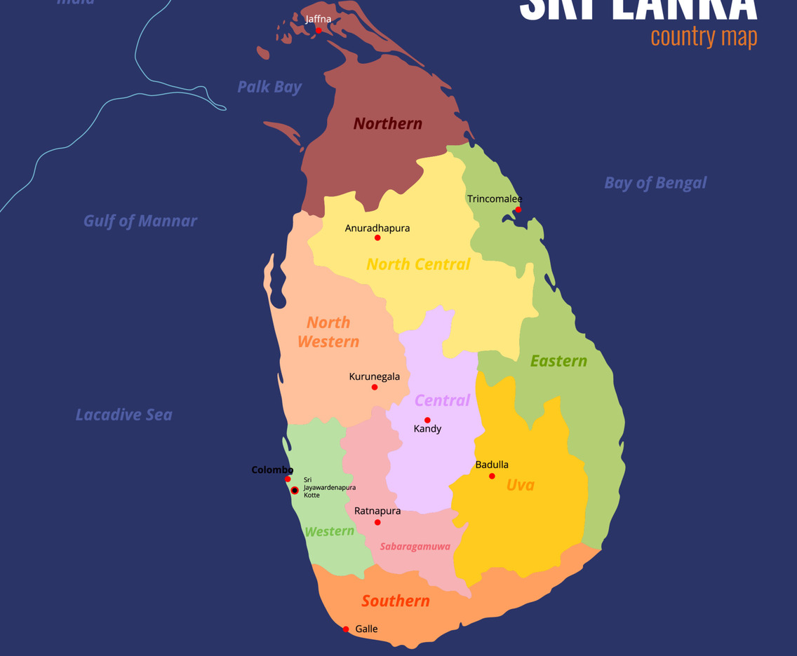Map of Sri Lanka