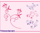 Flower Scrolls Designs Set