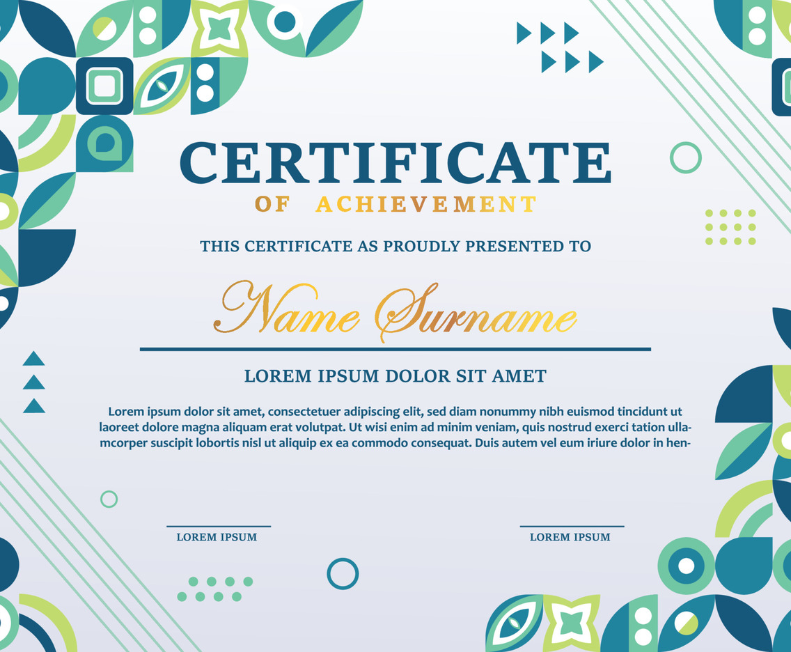 Creative Geometric Certificate Template