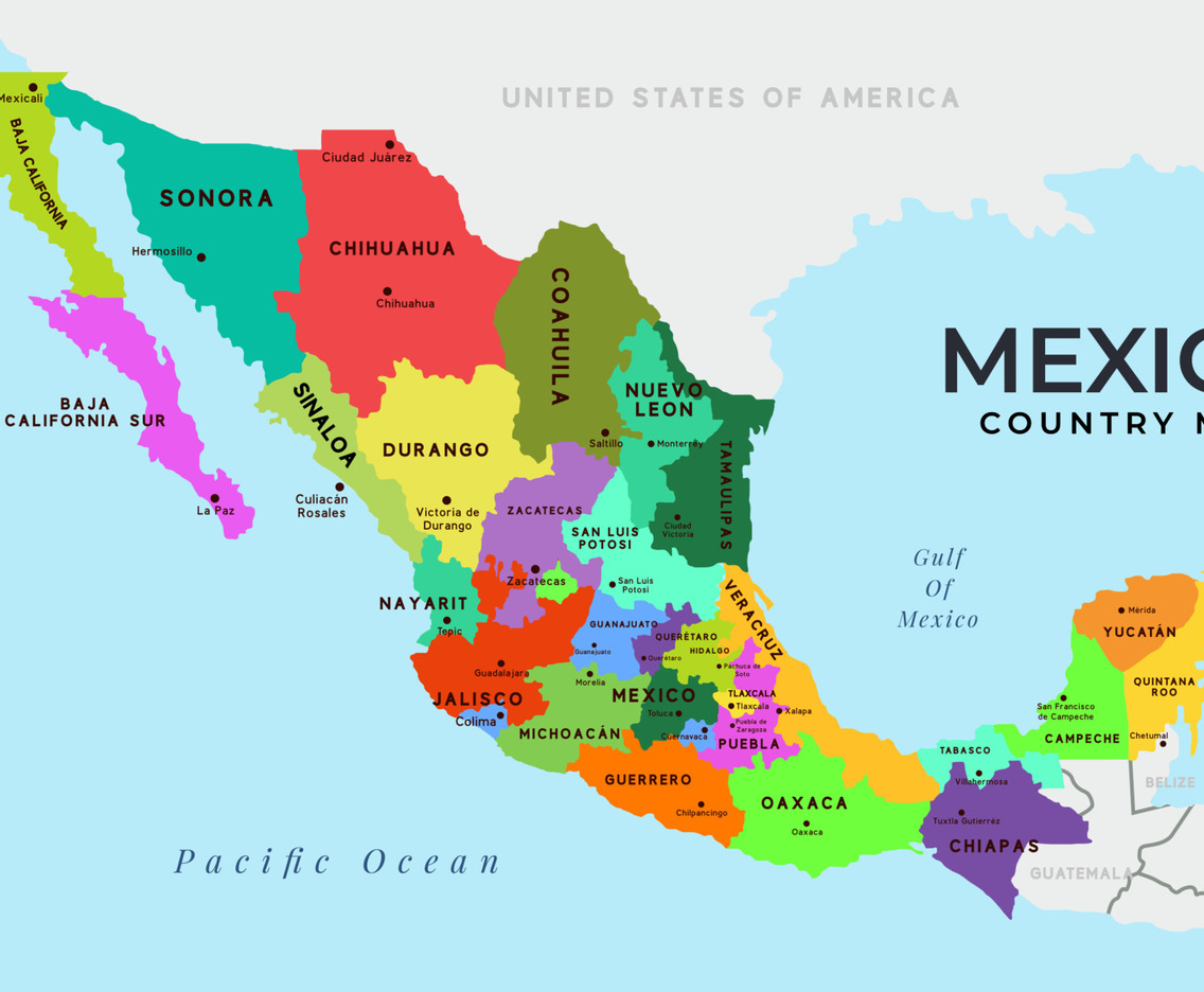 Mexico Country Map