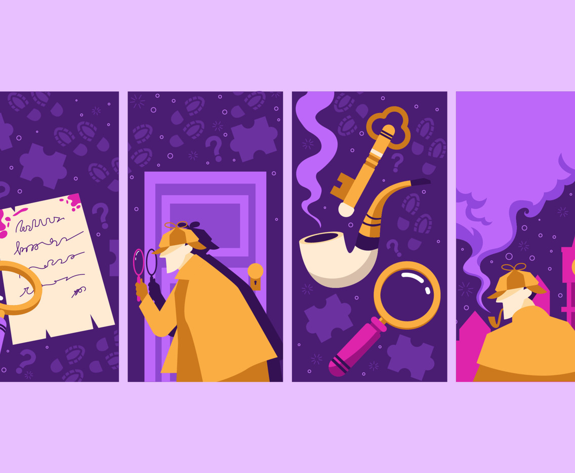 Detective Solving Puzzle Social Media Story