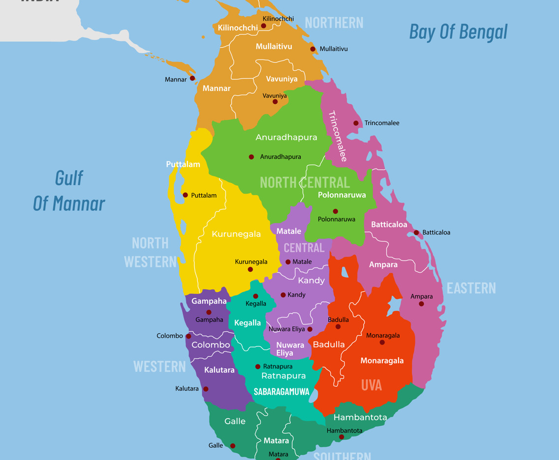 Sri Lanka Country Map