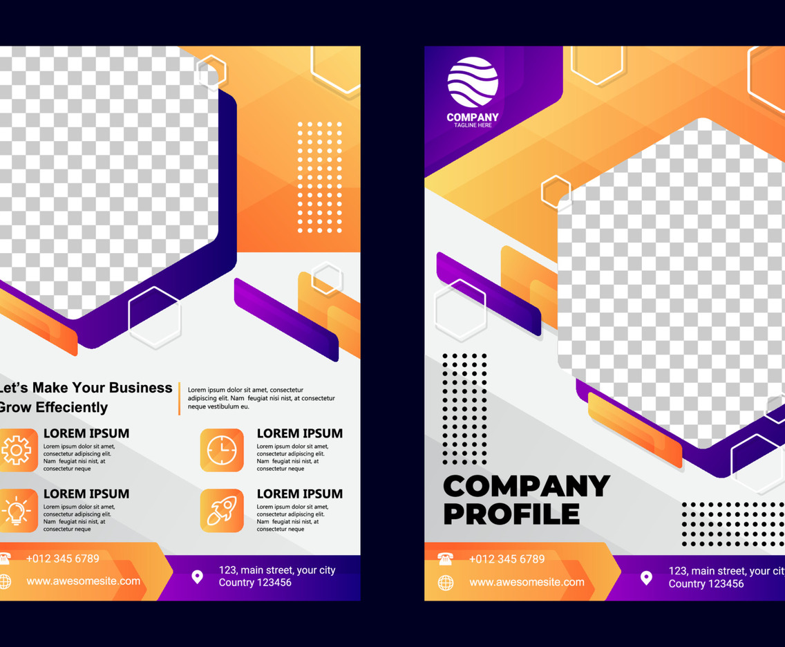 Modern Geometric Company Profile Template