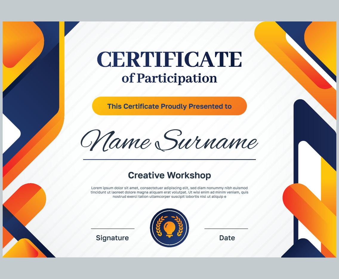 Creative Workshop Certificate