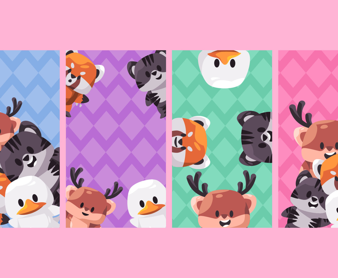 Cute Animal Character for Social Media Story
