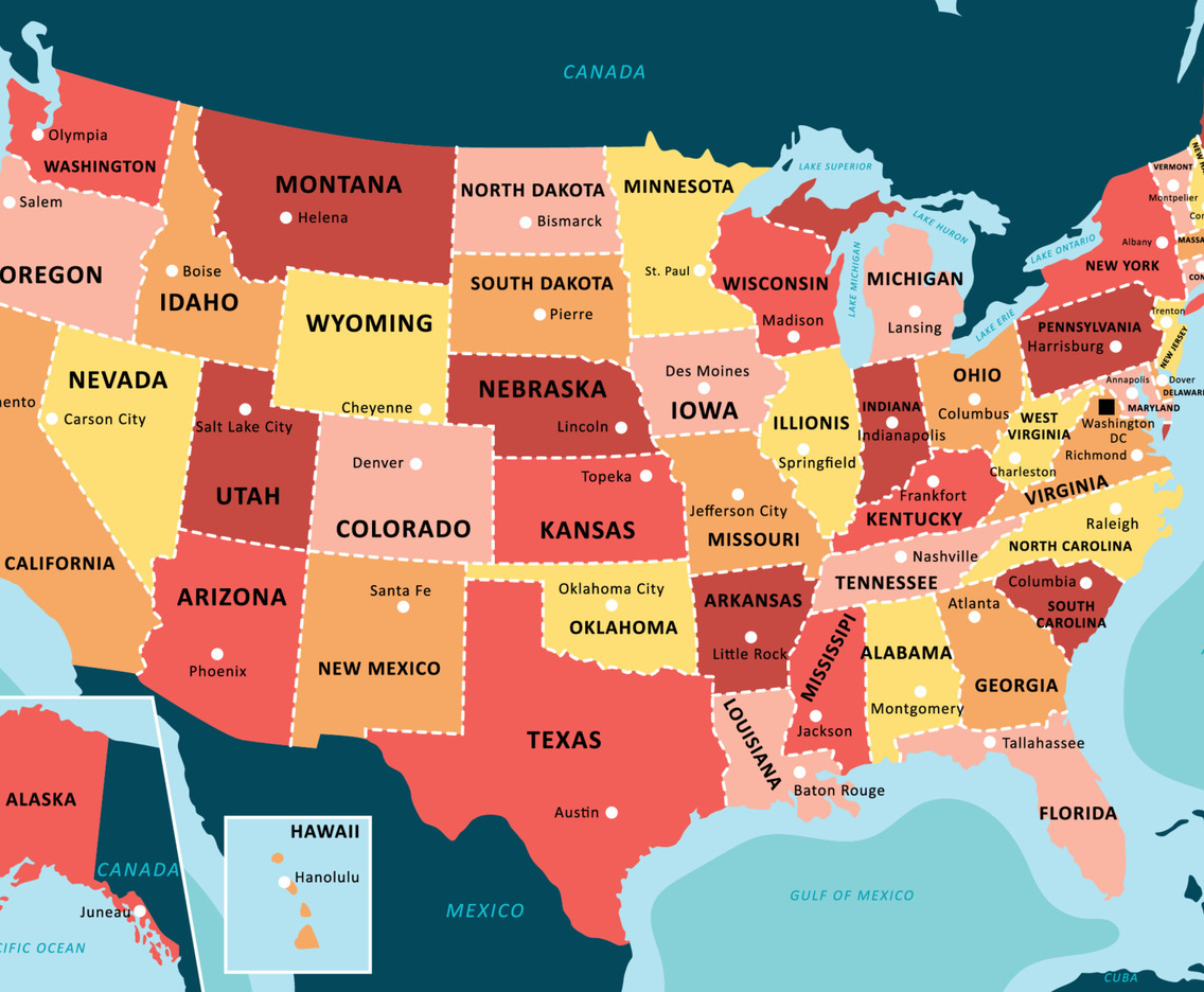 United States of America Map