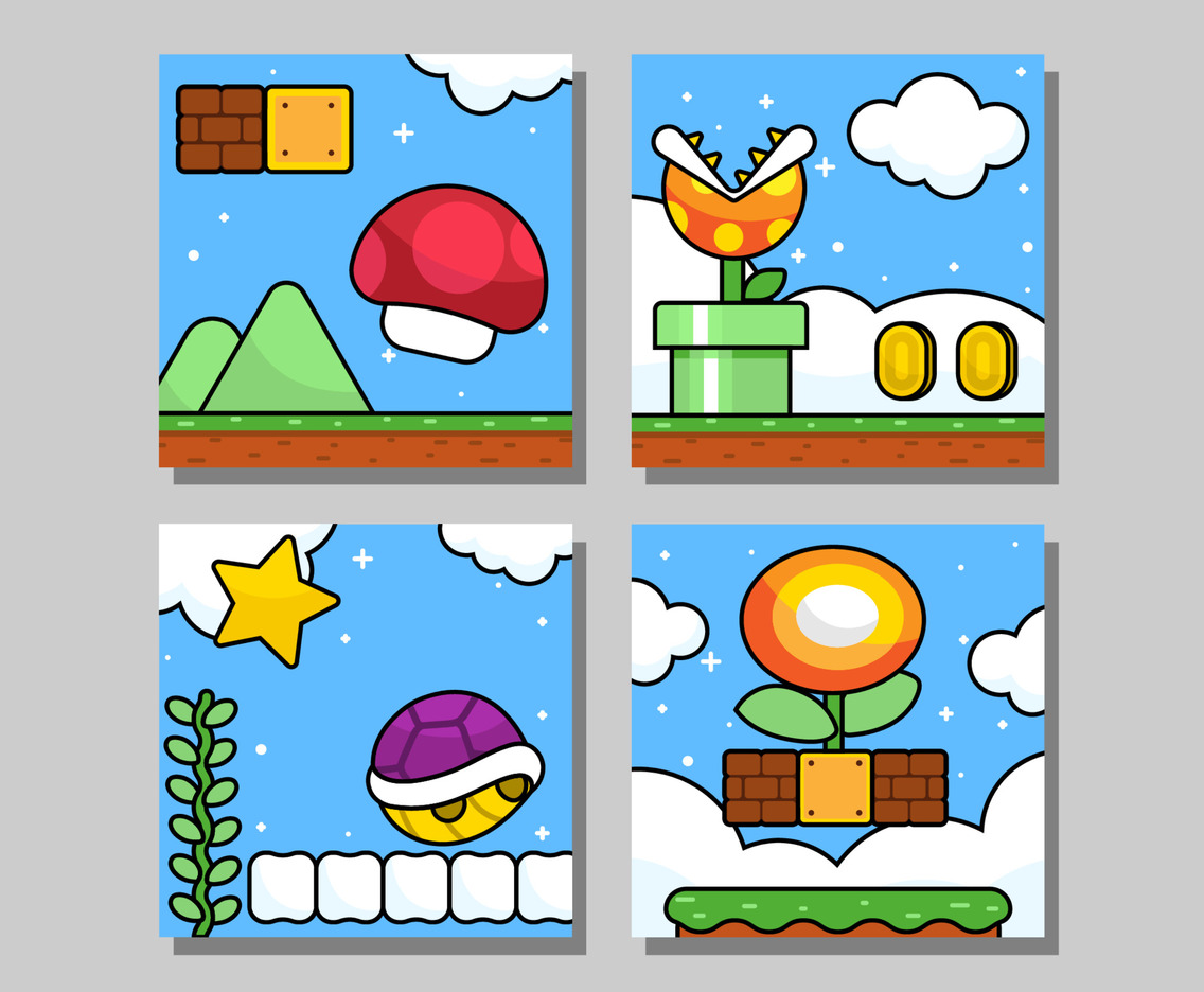 Inspired by Video Game Stage Social Media Post Template