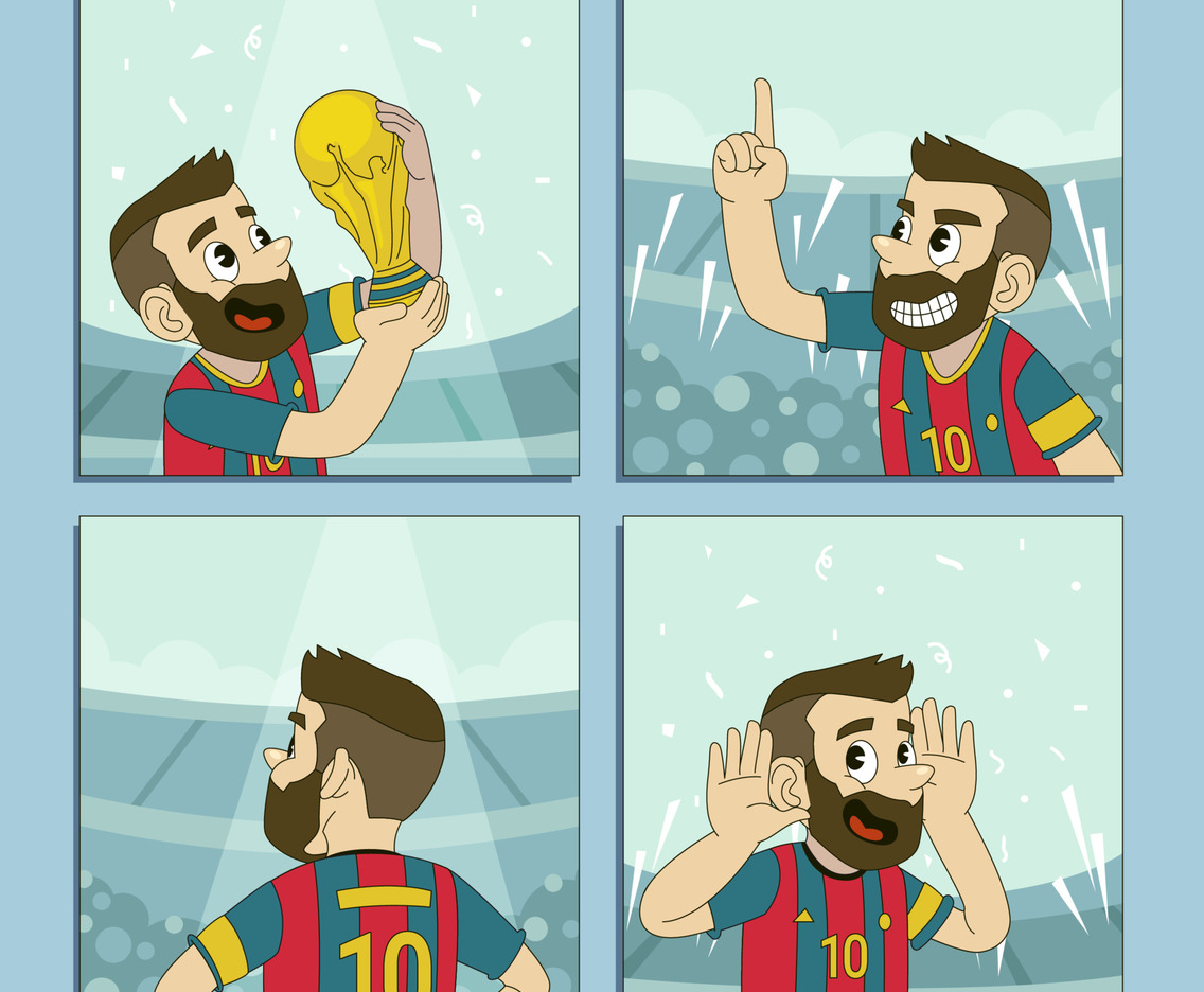 Soccer Player Doing His Signature Celebrations