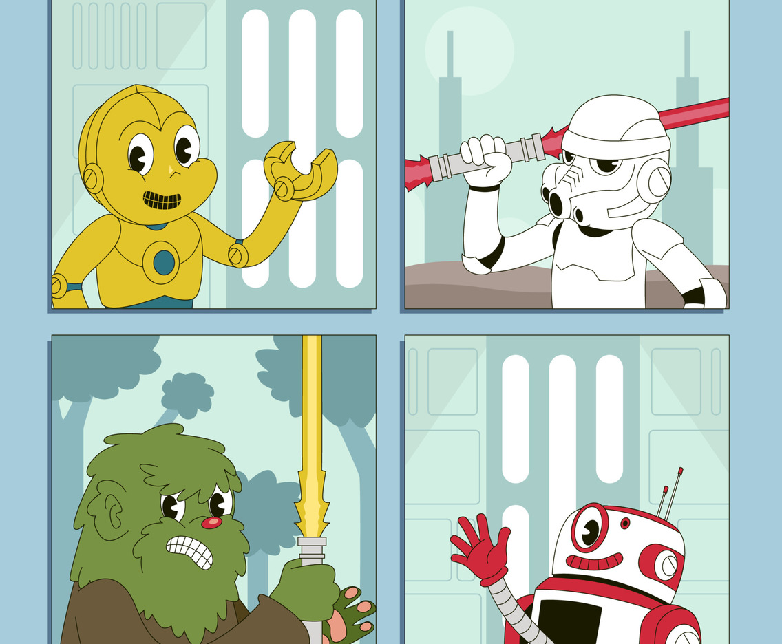 Robots and Aliens on Galaxy War Social Media Post