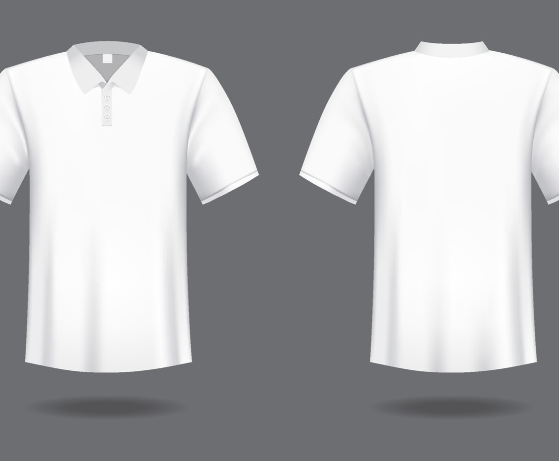 3D Polo White T-shirt Template