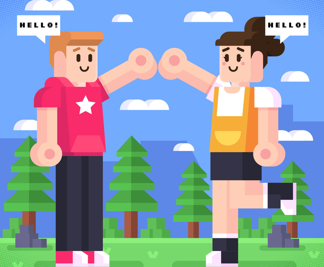 Avatar Player Greeting Each Other While Playing