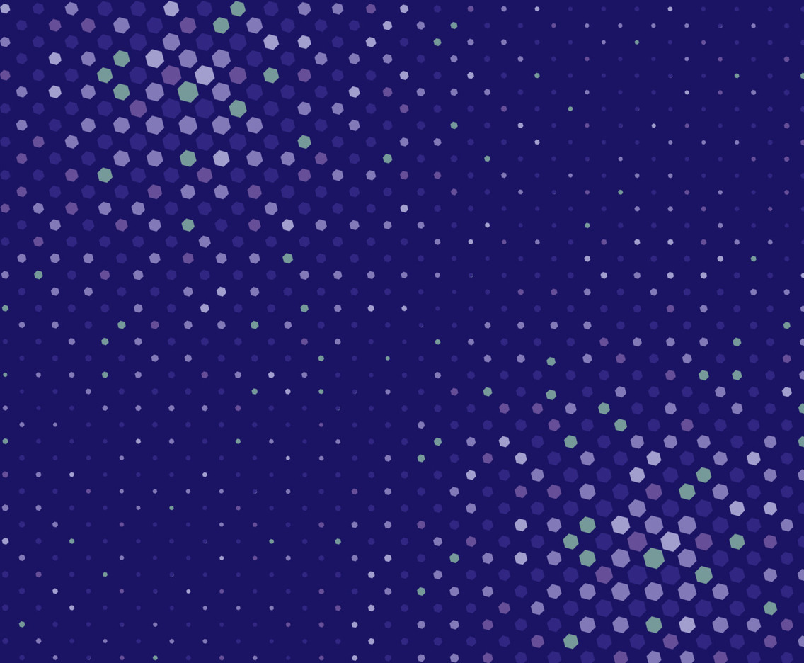 Hexagon Color Halftone Effect in Blue to Green Colors Combination
