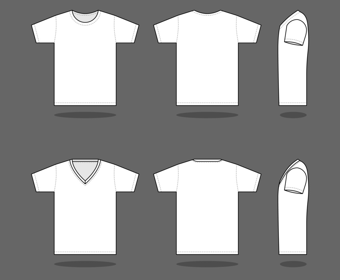 Outline White T-Shirt Mock Up