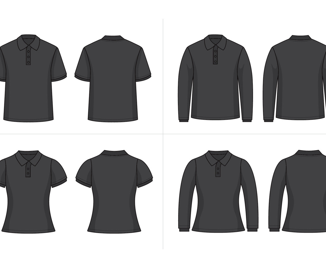 Black Outline Polo Shirt Mockup