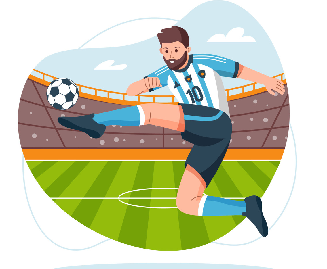 Soccer Player Shooting Ball Pose