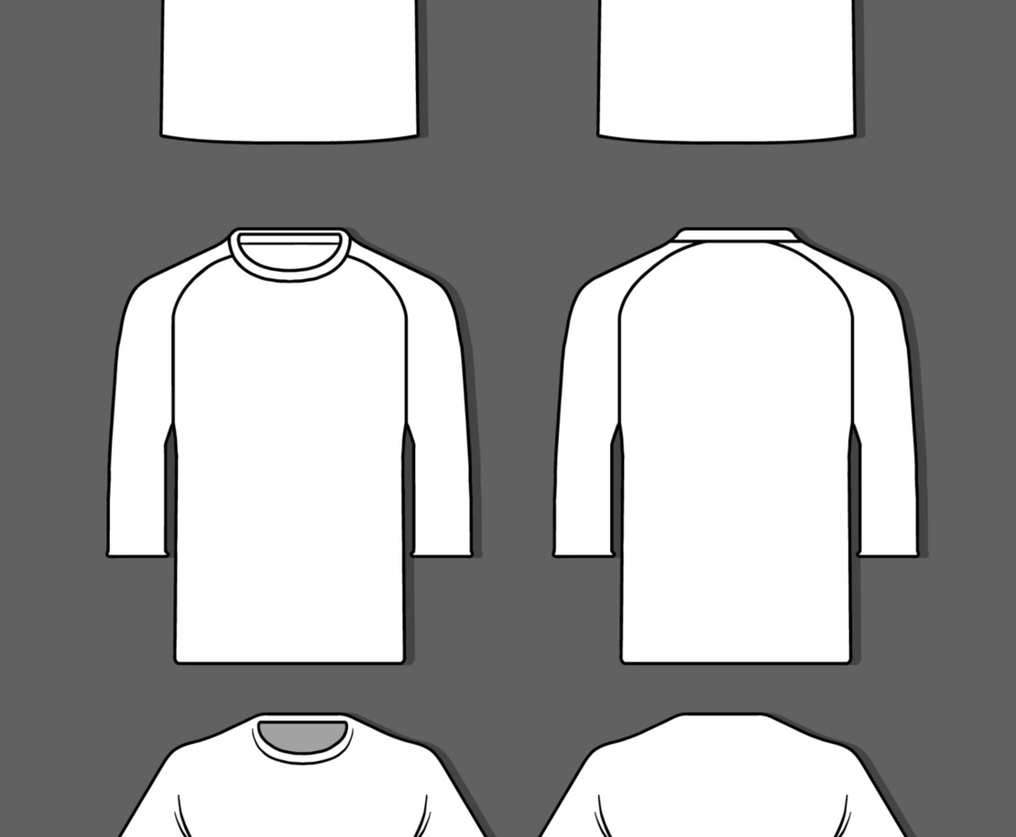 Outlined White T-Shirt Mock Up