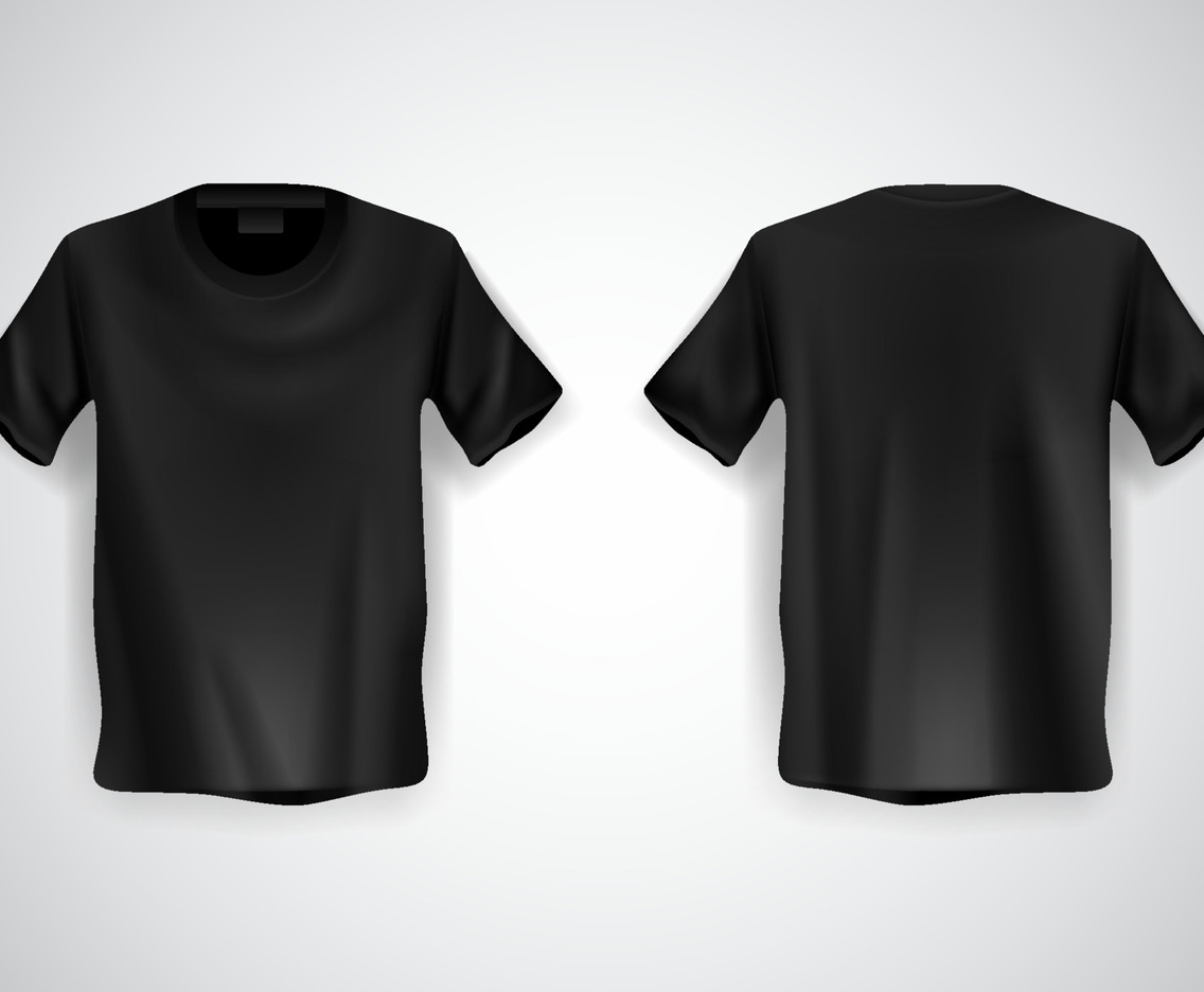 3D Black T-shirt Template