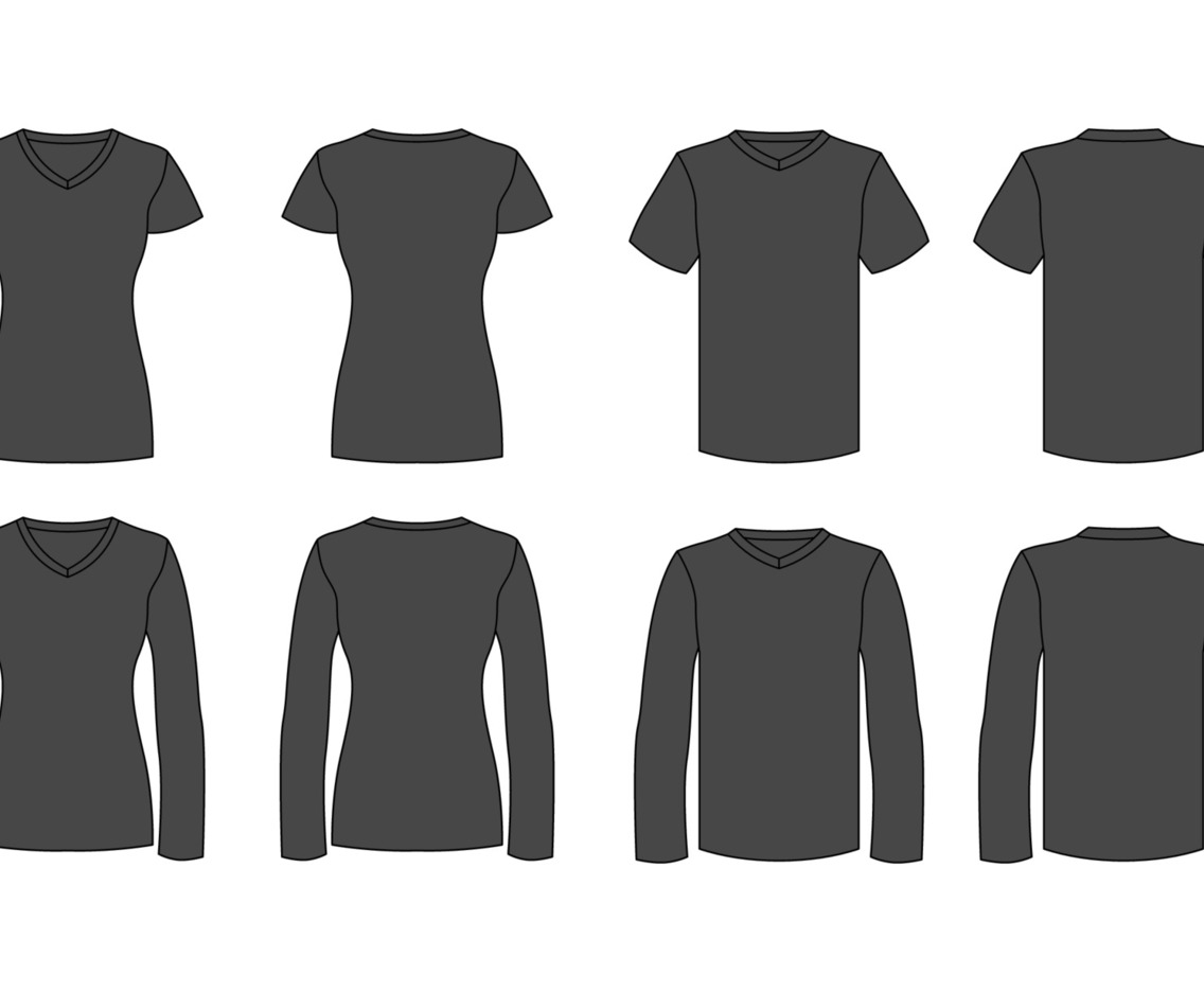 Women Black T-shirt Mock Up