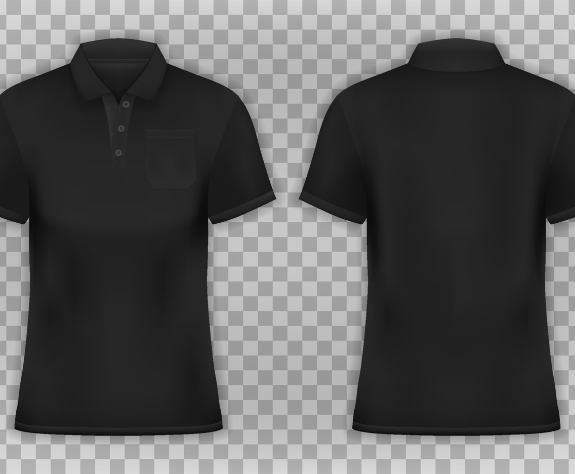 3D Black Polo Shirt Mock Up