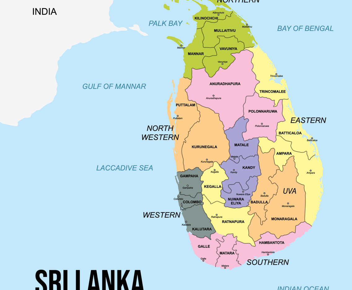 Sri Lanka Country Map