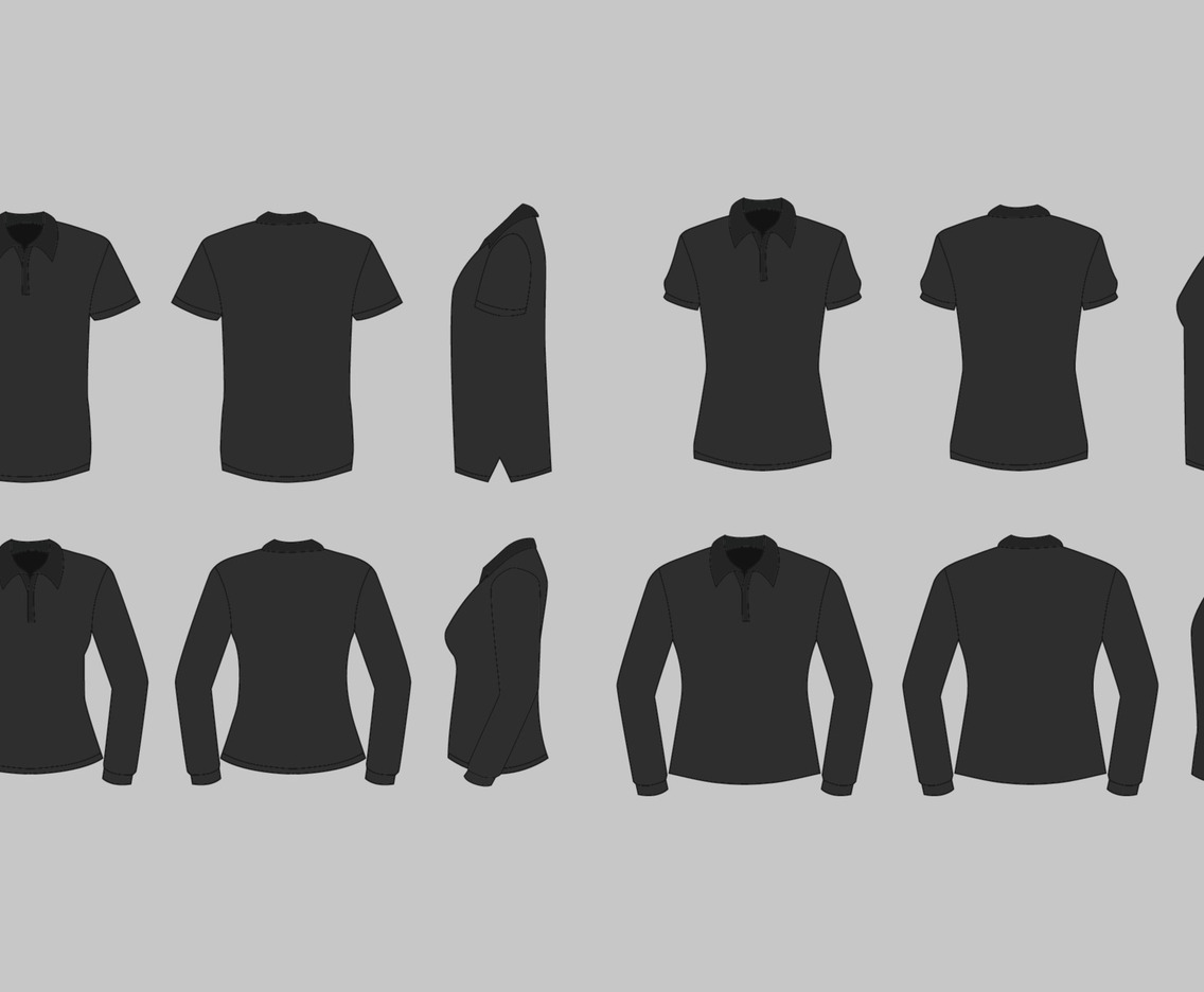Black Polo with Outline