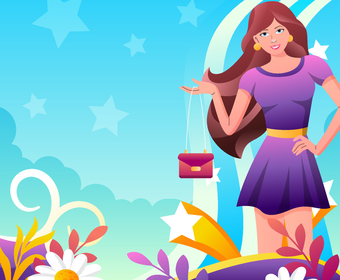 Pretty Girl Doll  Background